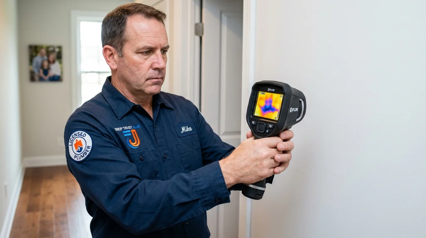 Thermal imaging leak detection by Johns Plumbing LLC in Belmond